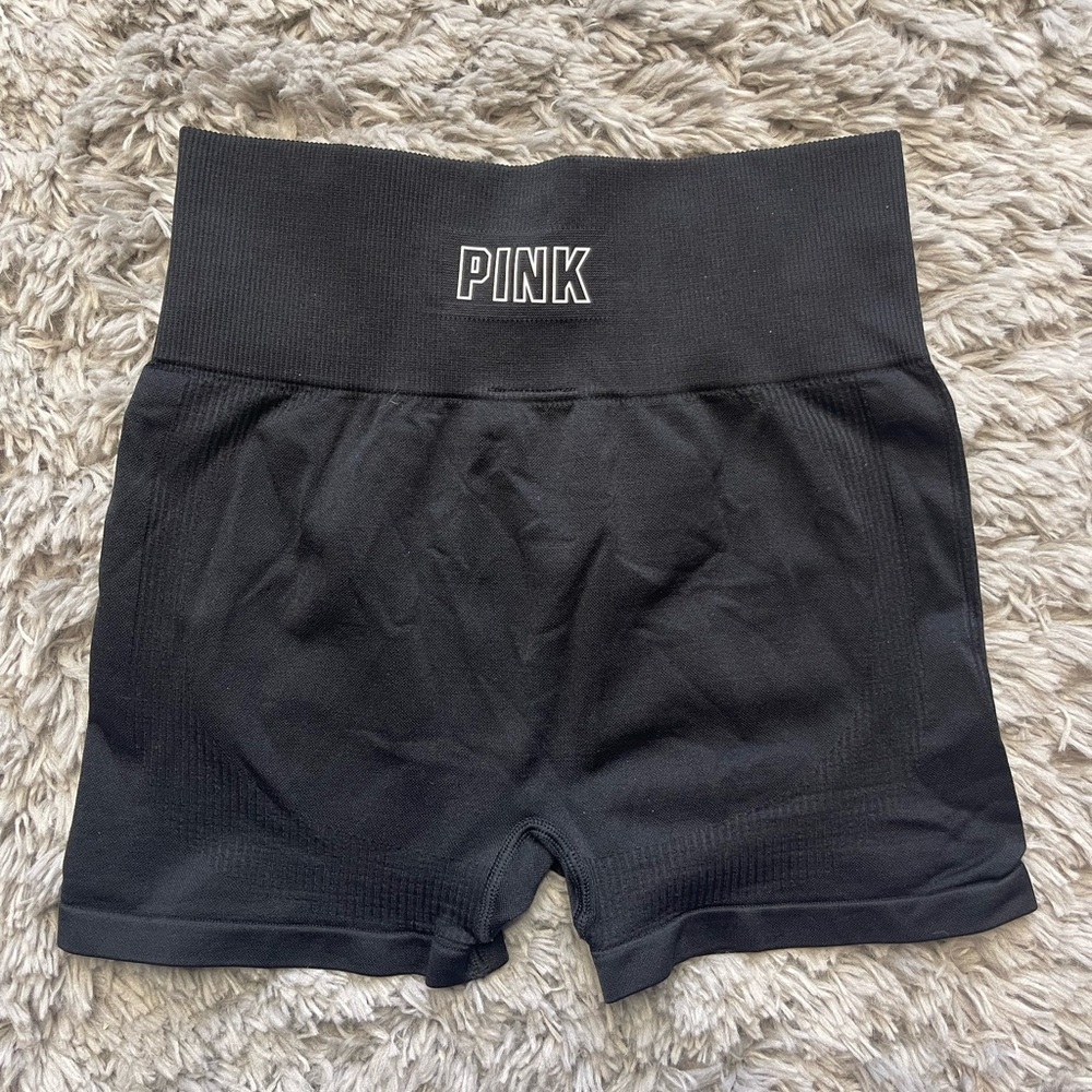 Pink Victoria Secret Seamless Shorts, Black Size Small